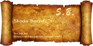 Skoda Bernát névjegykártya